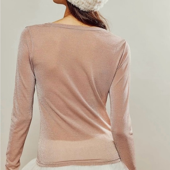 Free people Mesh So Well Layering Top Sz SP, NWOT - Picture 2 of 3